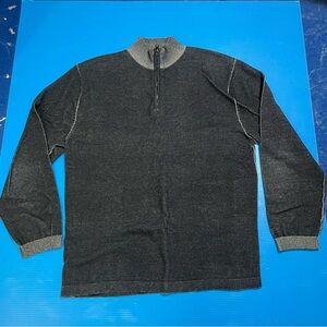 Men's Black Zip-Up Sweater